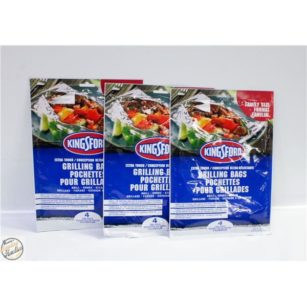 SEALED 3 KINGSFOIL GRILLING BAG'S
