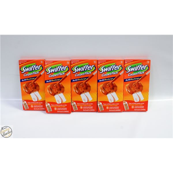 NEW 5 SWIFFER CARPET FLICK REFILL