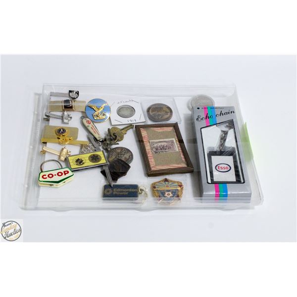 ESTATE LOT VINTAGE ITEMS MONEY CLIPS,