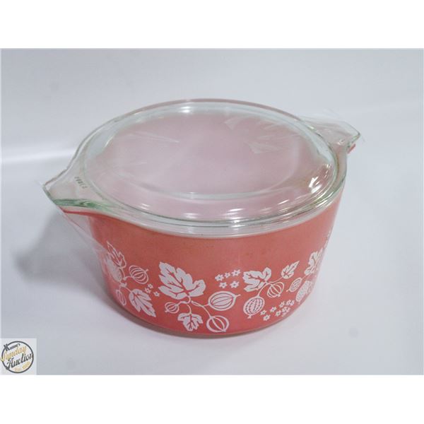VINTAGE PYREX PINK LIDDED