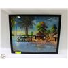 Image 2 : “AFRICAN VILLAGE” PRINT ON CANVAS (17” X 21”)