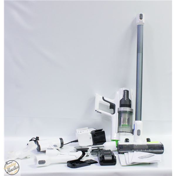 GREENWORKS 24V STICK VACUUM WITH ATTACHMENTS