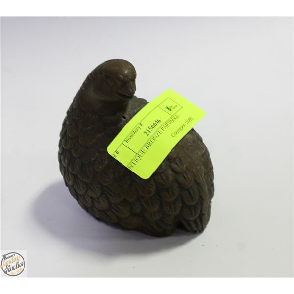 ANTIQUE BRONZE PARTRIDGE.