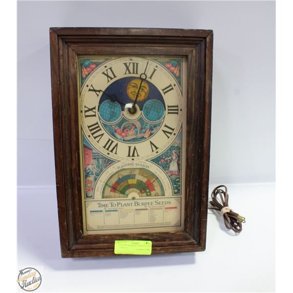 VINTAGE WORKING BURPEE CLOCK “TIME TO