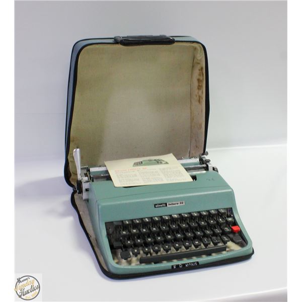 OLIVETTI PORTABLE TYPEWRITTER & CASE