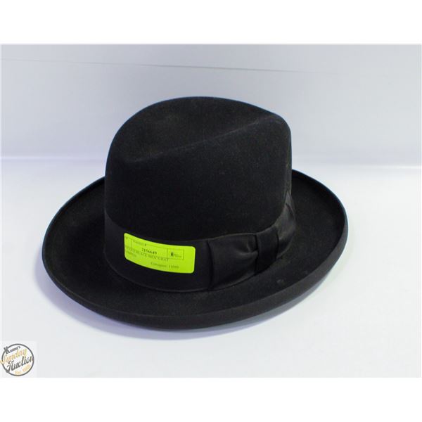 ANTIQUE BLACK MEN’S HAT STAMPED: