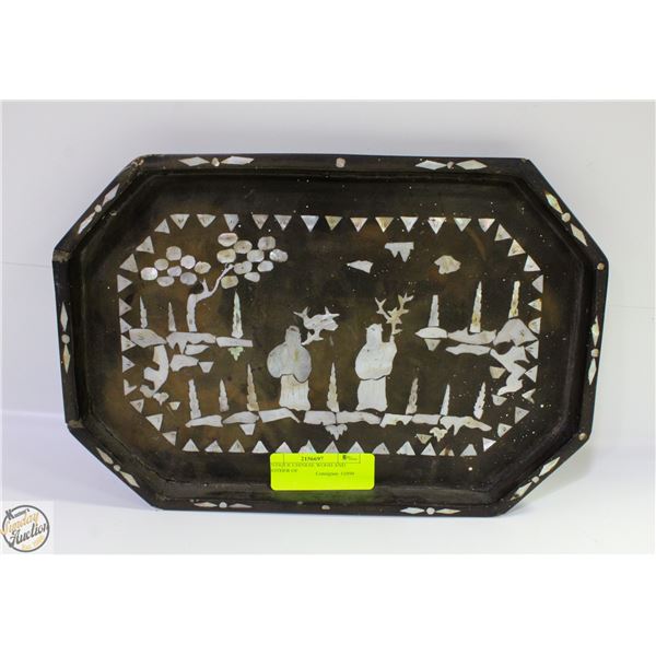 ANTIQUE CHINESE WOOD AND MOTHER OF