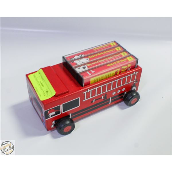 WOOD FIRE ENGINE WITH 4 TAPES.