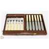 Image 1 : VINTAGE BOXED SET OF FISH KNIVES AND FORKS,