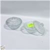 Image 1 : 2 CRYSTAL DISHES WITH LIDS
