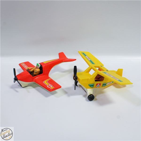 PAIR OF FISHER PRICE AIRPLANES W/PILOTS
