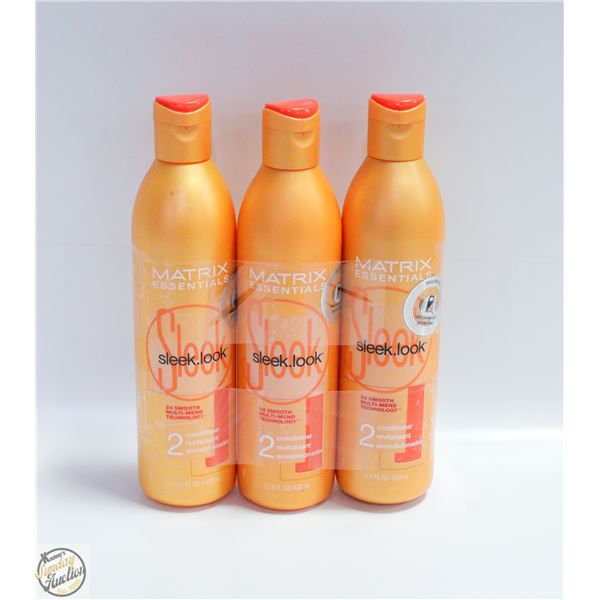 3 MATRIX ESSENTIALS SLEEK-LOOK SHAMPOO 400ML