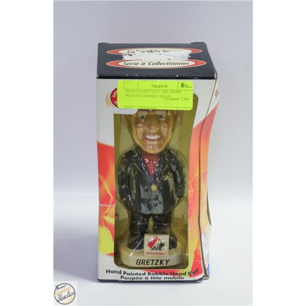 SEALED GRETZKY 2002 HAND PAINTED BOBBLE HEAD