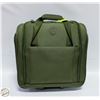 Image 1 : HEYS OLIVE GREEN ROLLING CARRY-ON SUITCASE -