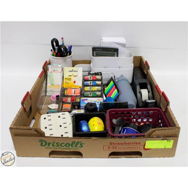 FLAT FULL OF OFFICE SUPPLIES