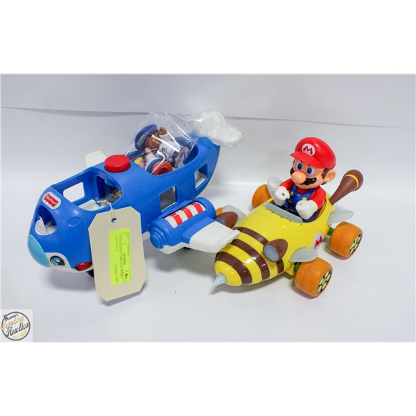 FISHER PRICE AIRPLANE WITH 3 FIGURES &