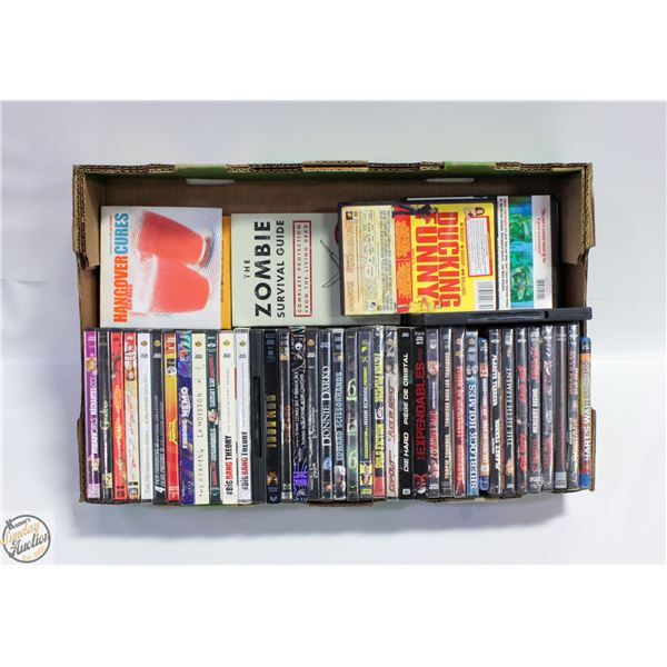 FLAT WITH 43 DVD MOVIES, HANG OVER CURES