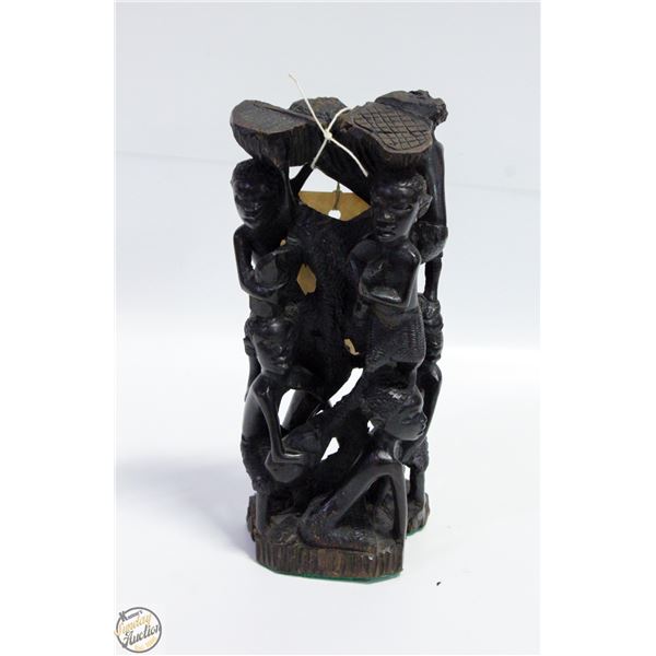 HAND CARVED TANZANIA EBONY WOOD "TREE OF
