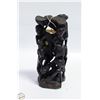 Image 1 : HAND CARVED TANZANIA EBONY WOOD "TREE OF