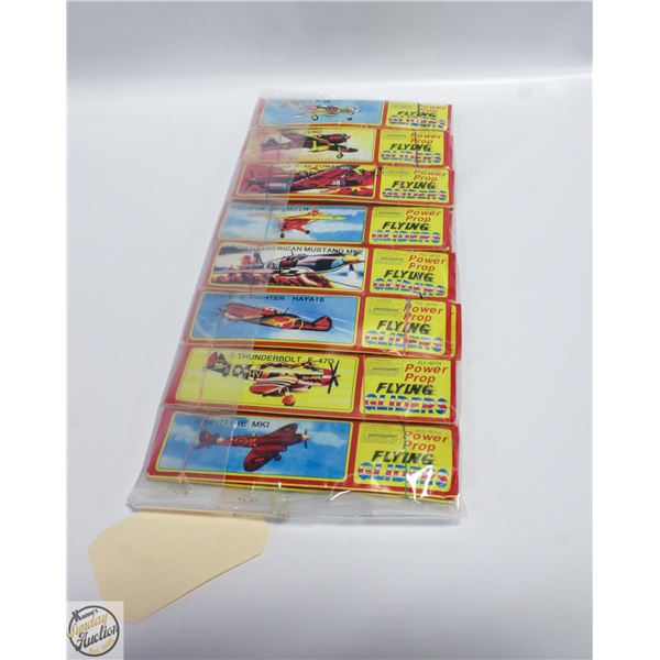 8 SETS OF FLYING GLIDERS..ASSORTED MODELS