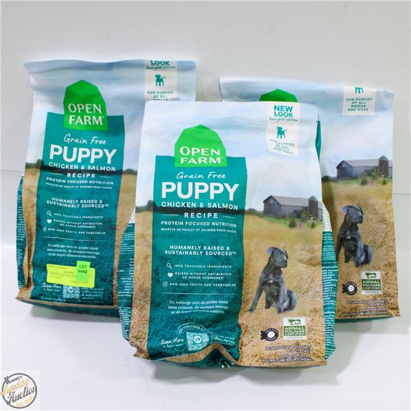 12LBS (3X4LB) OPEN FARM PUPPY DOG FOOD