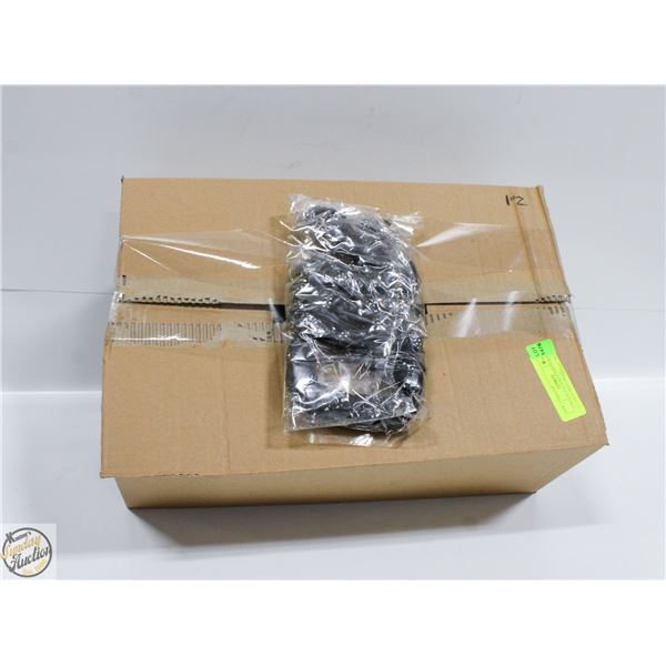 12 BLACK COLOURED NYLON ROPE LEASHES WITH SWIVEL