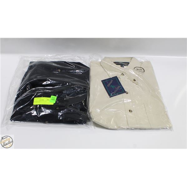NEW MEN'S SHIRTS 1BLACK 1NATURAL SIZE M