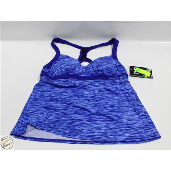 NEW TYR BLUE TANKINI TOP SIZE 10/12