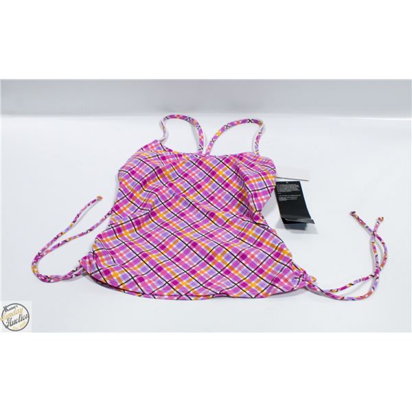 NEW TYR PLAID TANKINI TOP SIZE 6