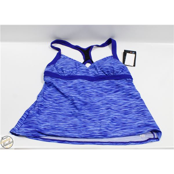 NEW TYR BLUE TANKINI TOP SIZE 14/16
