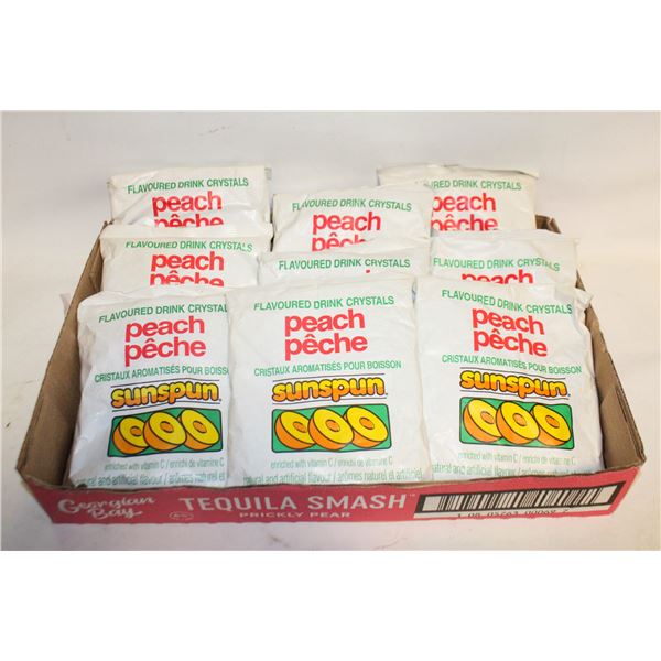 NEW 8 PKS SUNSPUN PEACH FLAVOURED DRINK CRYSTALS