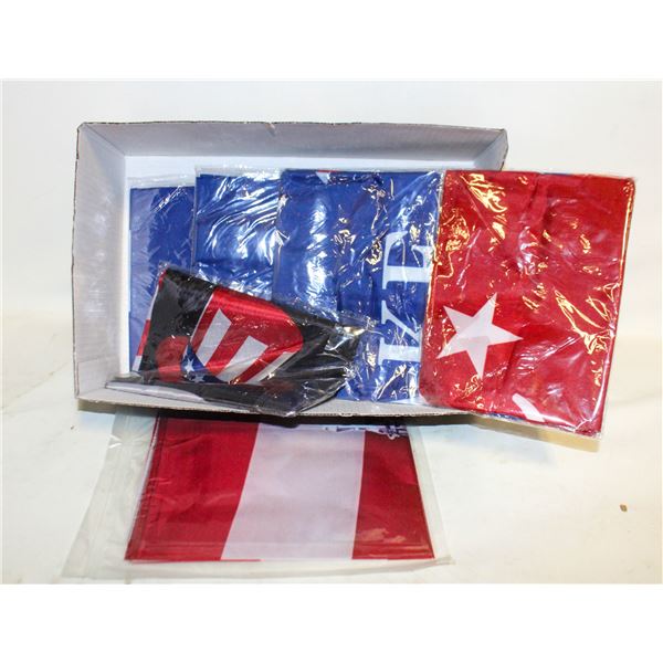 9 TRUMP THEMED FLAGS