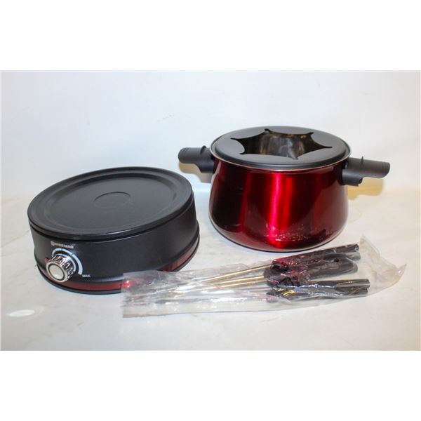 SWISSMAR FONDUE SET METALIC RED