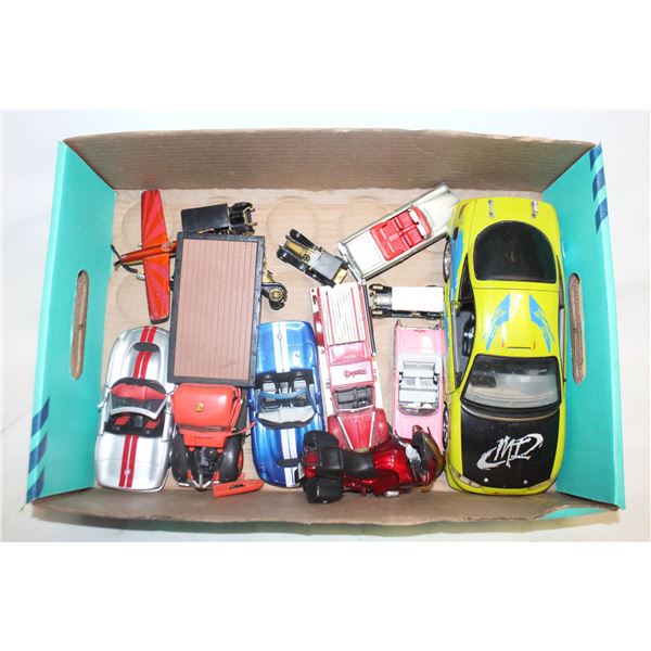 14 VARIOUS TOY CARS AND TRUCKS