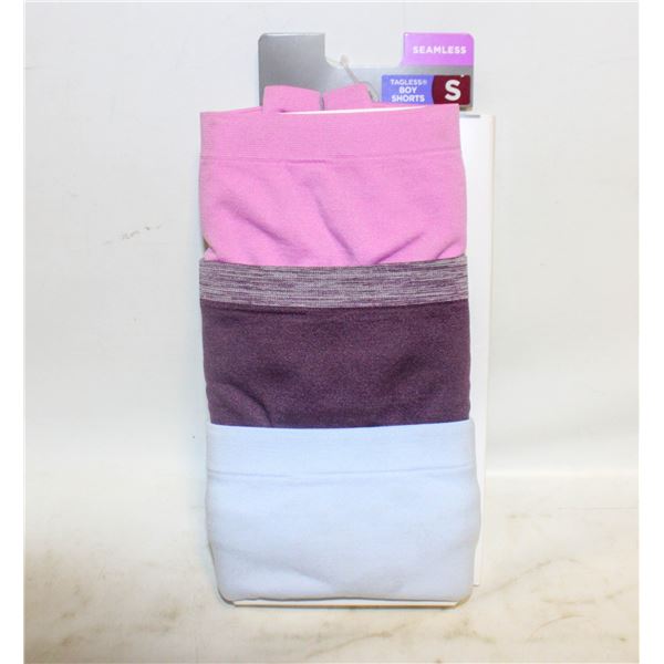 NEW 3PK HANES TAGLESS BOY SHORTS SMALL