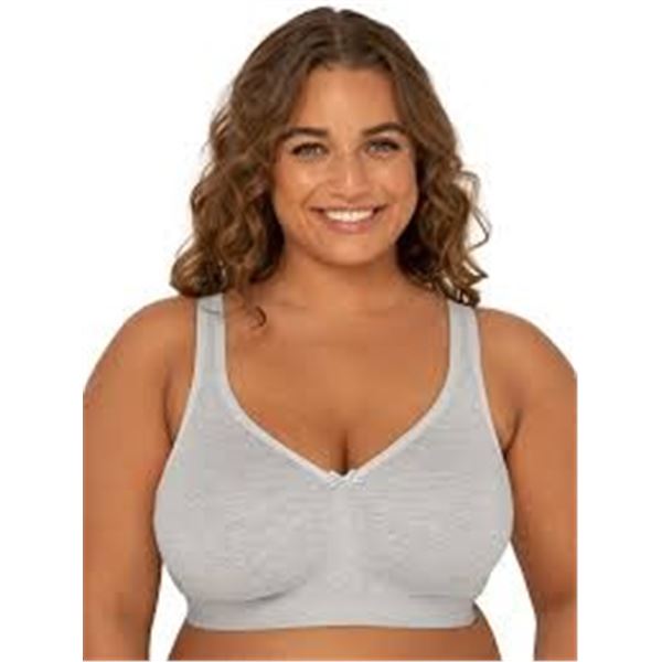 NEW FIT FOR ME FRUIT OF THE LOOM GREY BRA SIZE 42D