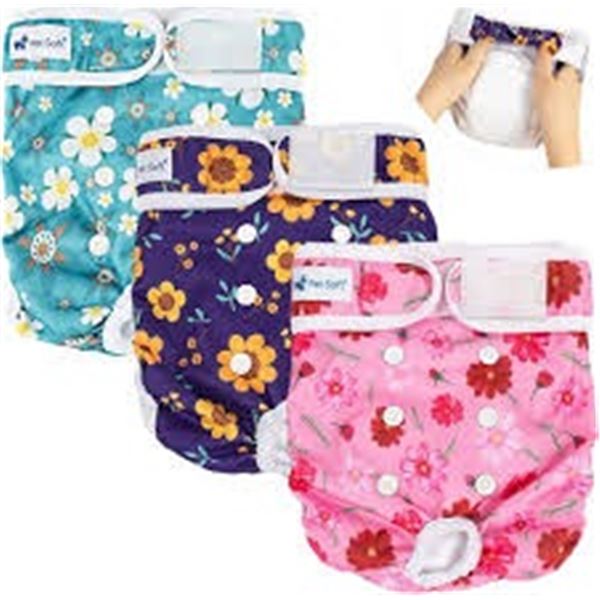 NEW 3PK PETSOFT PET DIAPERS LARGE