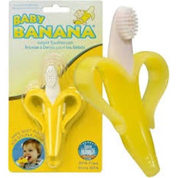 NEW 2PK BABY BANANA INFANT TOOTHBRUSH