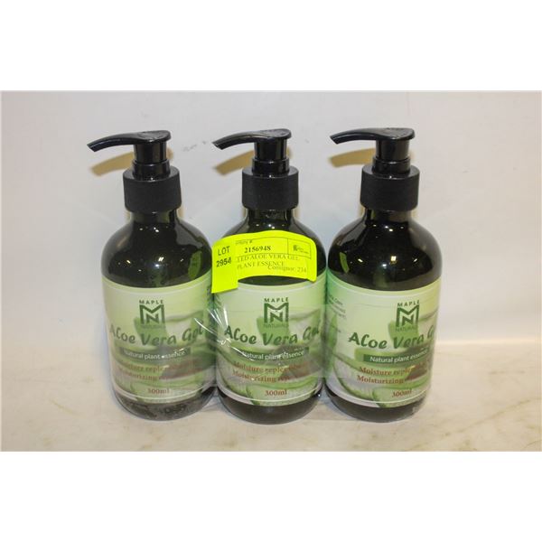 NEW 3 SEALED ALOE VERA GEL NATURAL PLANT ESSENCE