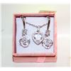 Image 1 : NEW HEART PENDANT NECKLACE+EARRING SET