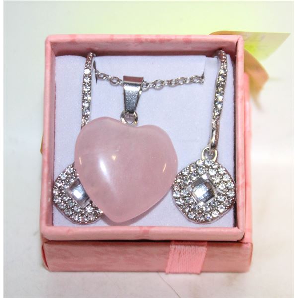 NEW HEART SHAPED ROSE QUARTZ CRYSTAL