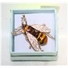 Image 1 : NEW BEE BROOCH BLACK AND AMBER ENAMEL