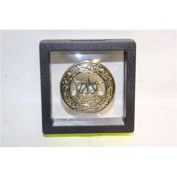 NEW CELTIC VIKING SHIP METAL BROOCH