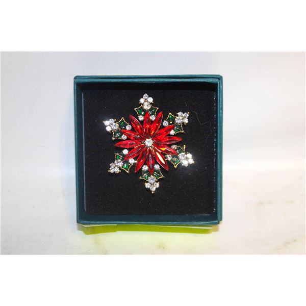 NEW SHOOTING STAR SNOWFLAKE BROOCH