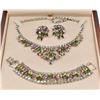 Image 2 : 1950'S RHINESTONE NECKLACE, BRACELET & EARRINGS