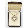 Image 2 : STERLING SILVER HEART PENDANT WITH 22 CZ'S