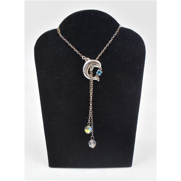STERLING SILVER DOLPHIN NECKLACE - 5.30 G'S
