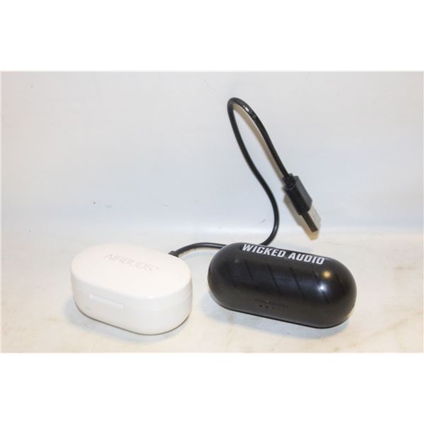 TWO SETS OF EAR BUDS - AIR PODS / WICKED AUDIO
