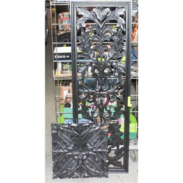 2 - 14.5 IN X 14.5 IN AND 1- 48 IN X 15.5 IN BLACK