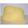 Image 1 : YELLOW KNITTED BLANKET 50"X60"